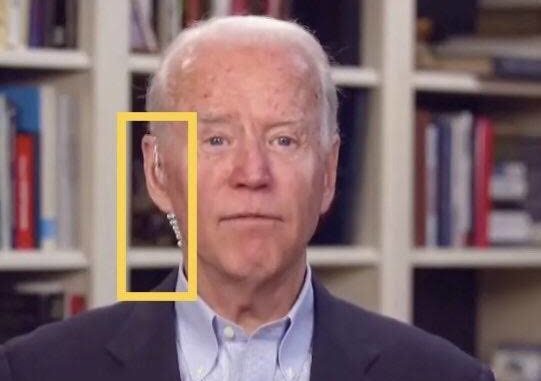 Electronic Transmitter in Joe Biden's Ear